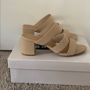 Faux Nubuck Block Heels